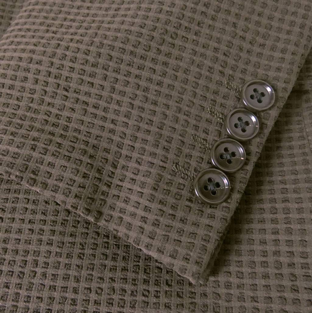 【お取り寄せ商品】 ダディコスタ(Dady Costa) 春夏 2つボタン  メッシュ調 アンコンジャケット メンズ ブラウン 2133   BB5 BB6 BB7