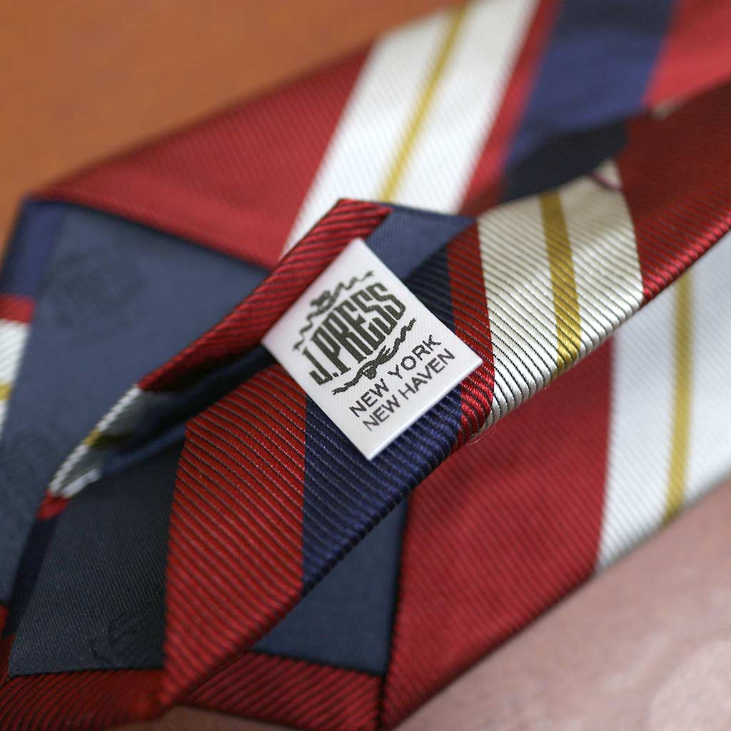 J.PRESS(ジェイプレス) レジメンタル ネクタイ ツイルストライプコレクション レッド系 0110