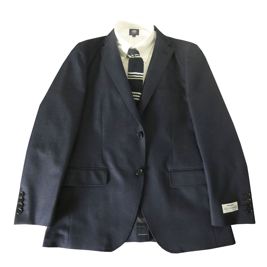 【お取り寄せ商品】 ダディコスタ(Dady Costa) 春夏 2つボタン オリンピアス デニム調ジャケット メンズ ネイビー 2413   AB5 AB6 AB7 BB5 BB6 BB7