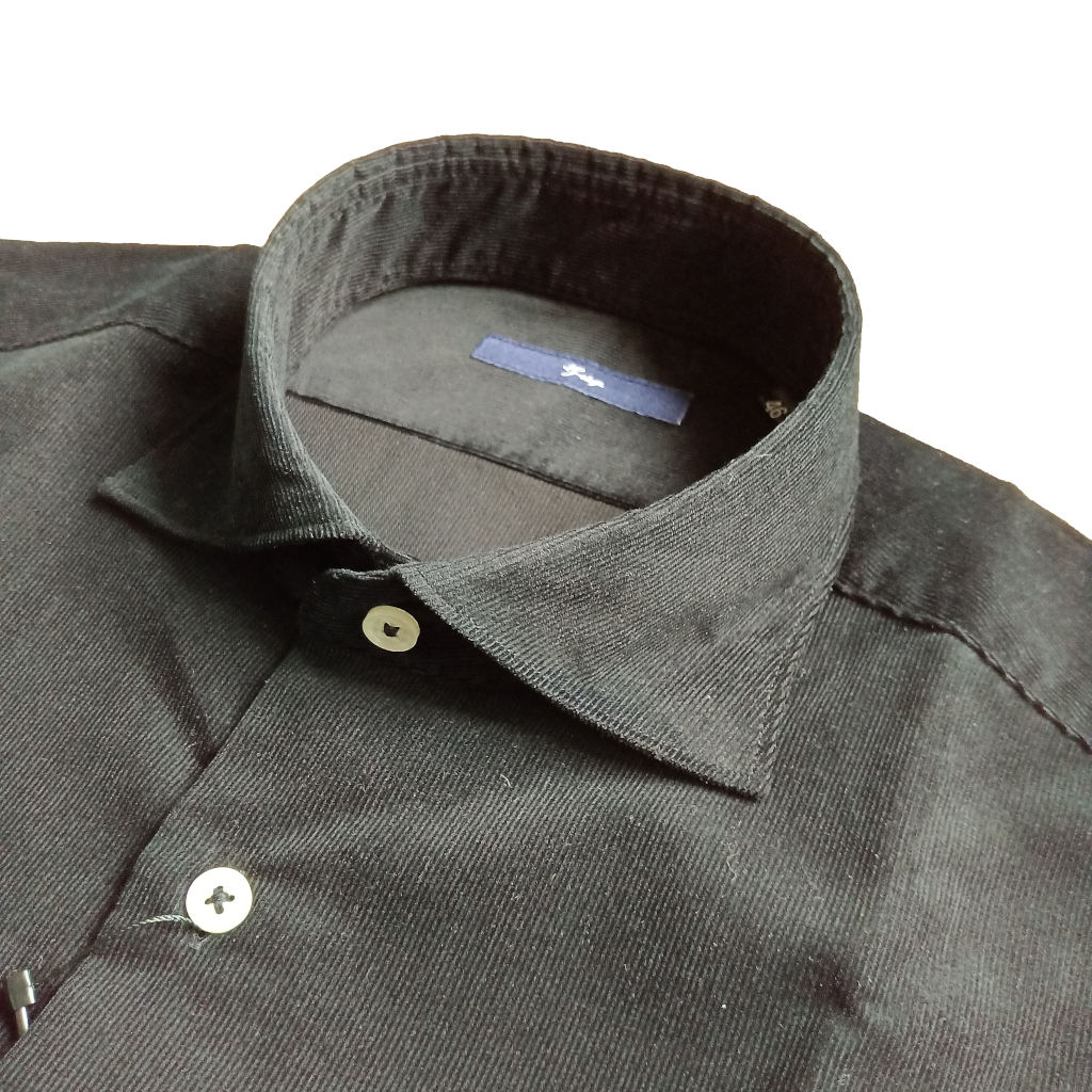 ジーステージ(G-stage) コーデュロイ カッタウェイ 長袖 シャツ 黒 ブラック 2011 46(M) 48(L) 50(XL)