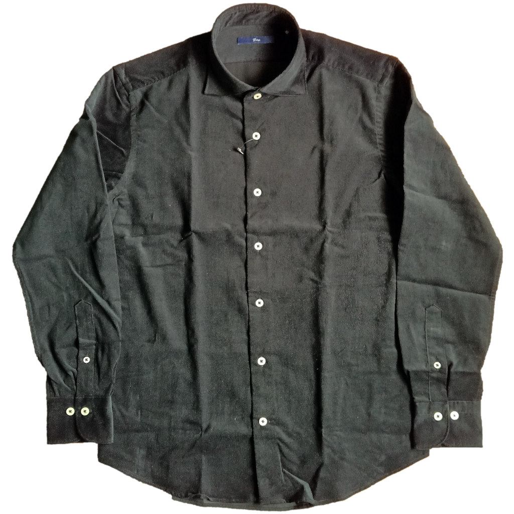 ジーステージ(G-stage) コーデュロイ カッタウェイ 長袖 シャツ 黒 ブラック 2011 46(M) 48(L) 50(XL)