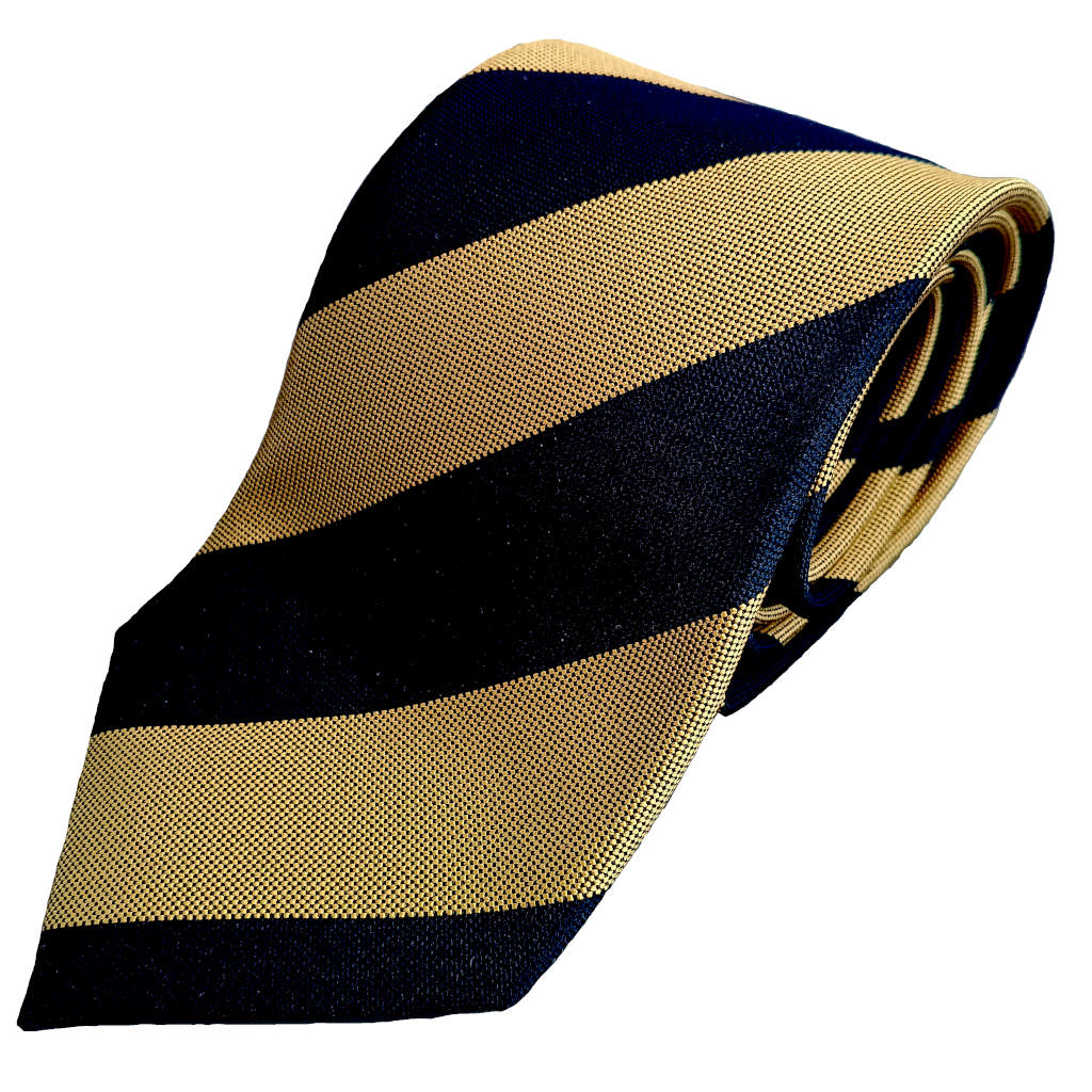 ケントアベニュー(Kent Ave) レジメンタルタイ ネクタイ メンズ ビジネス おしゃれ ギフト 人気 シルク100％ ゴールド×ネイビー kt2r2