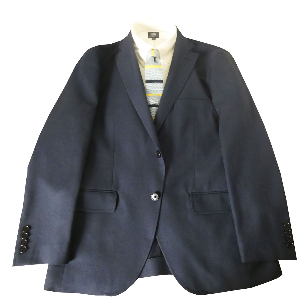 【お取り寄せ商品】 ダディコスタ(Dady Costa) 春夏 2つボタン 麻混ジャケット メンズ ネイビー 2713   AB5 AB6 