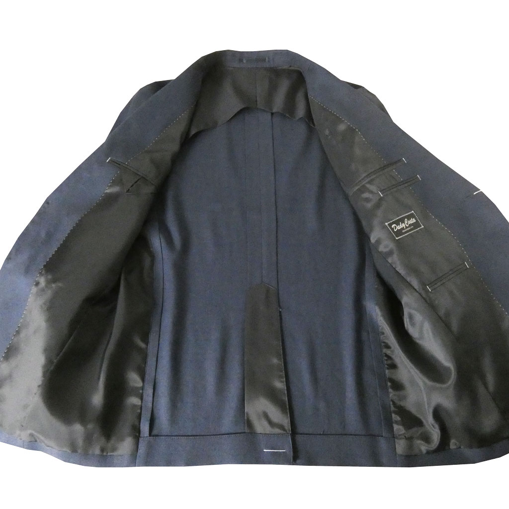 【お取り寄せ商品】 ダディコスタ(Dady Costa) 春夏 2つボタン 麻混ジャケット メンズ ネイビー 2713   AB5 AB6 