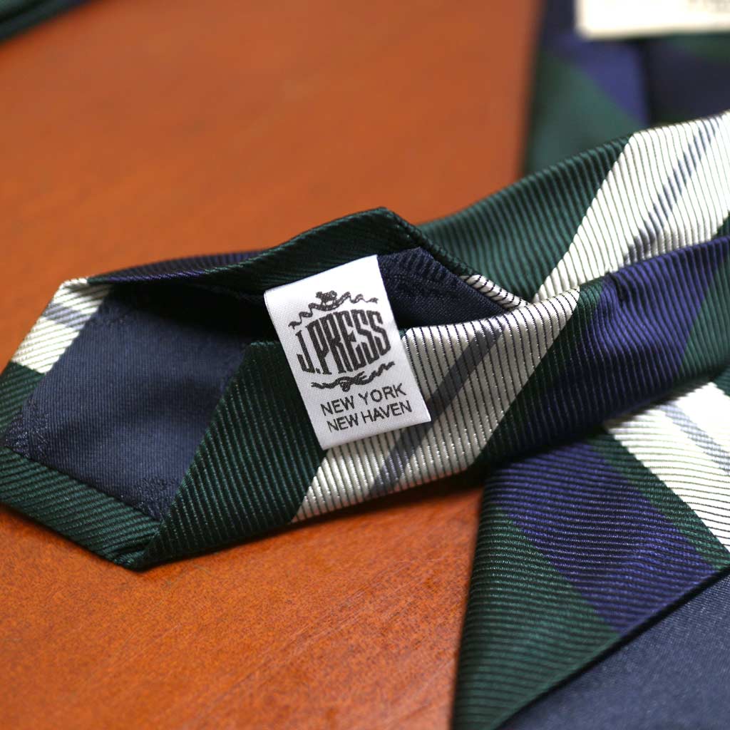 J.PRESS(ジェイプレス) レジメンタル ネクタイ ツイルストライプコレクション グリーン系 0160