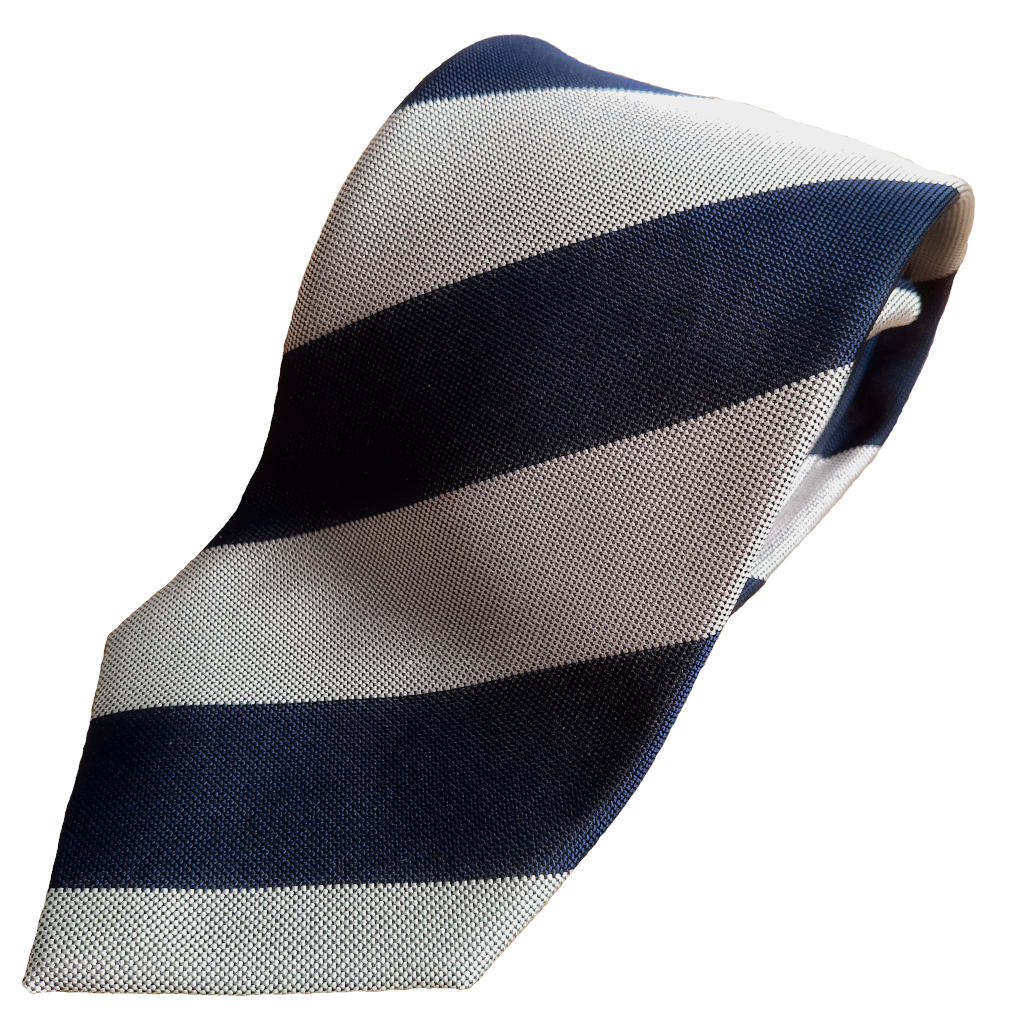 ケントアベニュー(Kent Ave) レジメンタルタイ ネクタイ メンズ ビジネス おしゃれ ギフト 人気 シルク100％ シルバー×ネイビー kt2r3