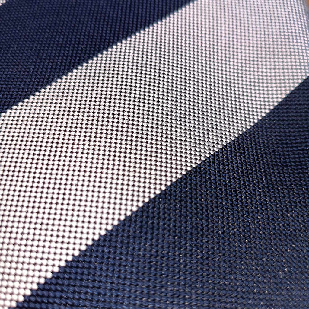 ケントアベニュー(Kent Ave) レジメンタルタイ ネクタイ メンズ ビジネス おしゃれ ギフト 人気 シルク100％ シルバー×ネイビー kt2r3