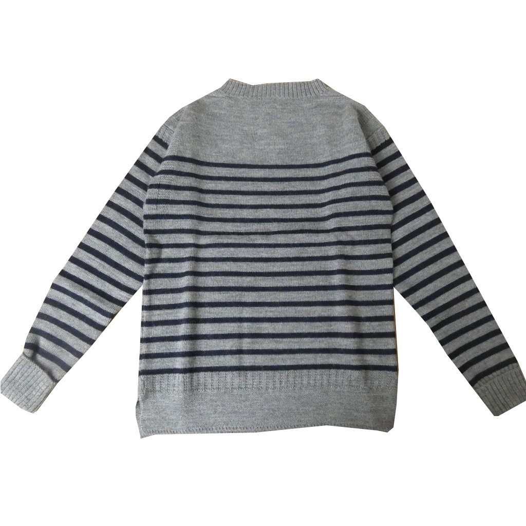 Chubei チュウベイ ガンジーセーター メンズ 秋冬 ボーダー ミディアムグレー Ku5 M アウトレットコーナー トラッドハウス フキヤ