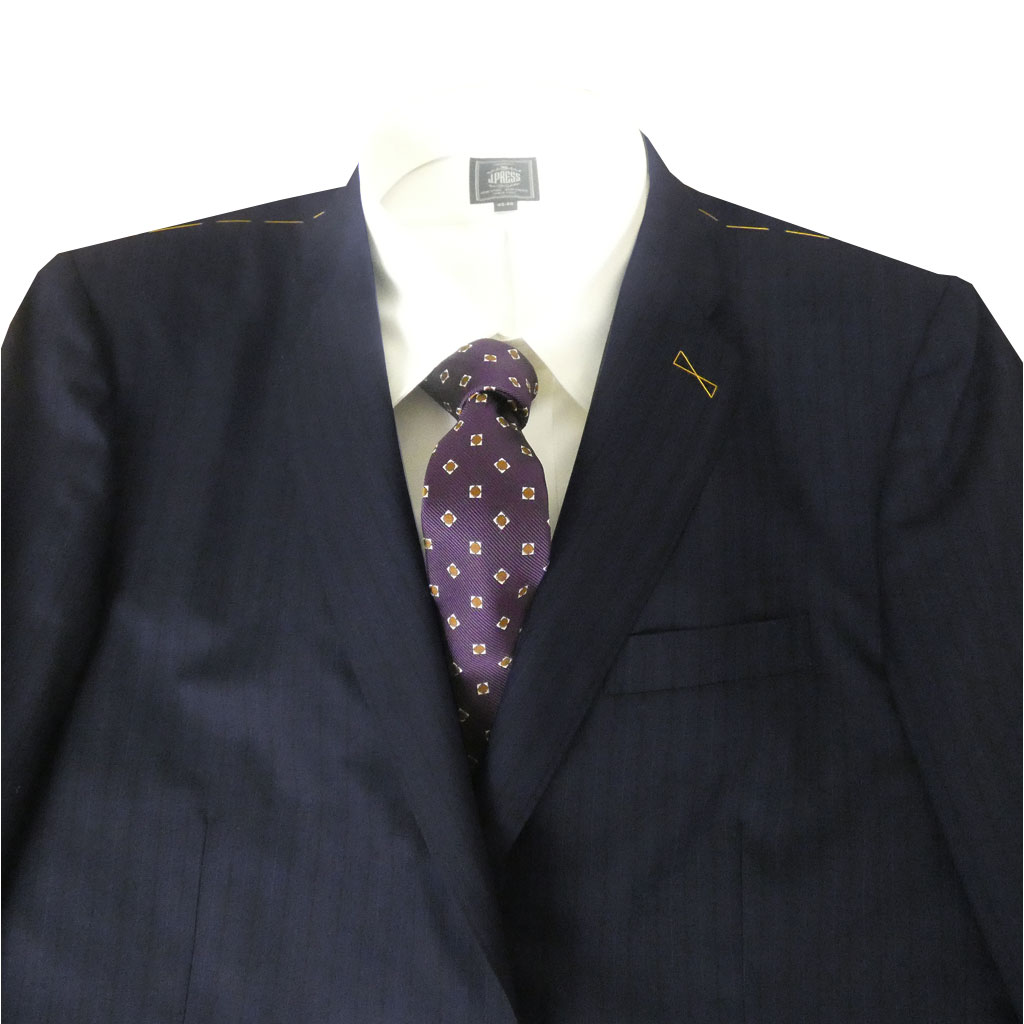 お取り寄せ Miyuki ミユキ スーツ メンズ 春夏 2つボタン ネイビーストライプ 0113 Ab4 Ab5 Ab6 4 5 6 スーツ スリーピース ブランドスーツ 春夏物 トラッドハウス フキヤ