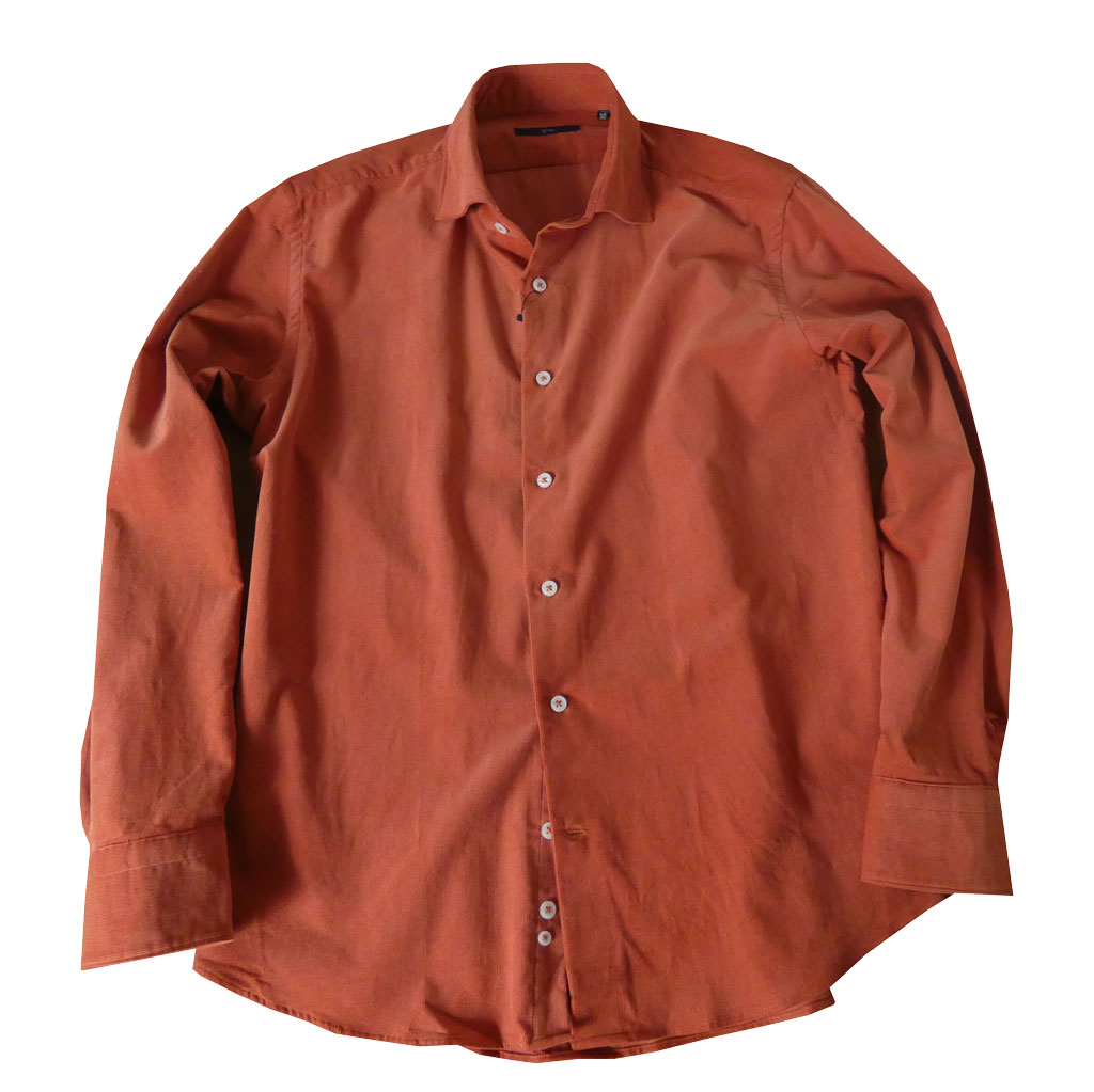 ジーステージ(G-stage) コーデュロイ カッタウェイ 長袖 シャツ オレンジ 0214   50(XL)