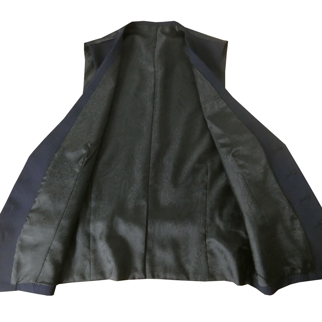 【お取り寄せ商品】FICCE（フィッチェ）春夏秋 スリーピース スーツ ネイビー シャドーヘリンボーン 0888　Y3 Y4 Y5 Y6 Y7 A4 A5 A6 A7 A8 AB4 AB5 AB6 AB7 AB8 BB5 BB6 BB7 BB8