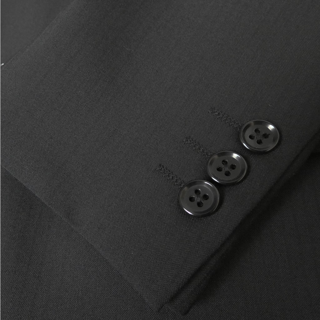 スーツ メンズ 春夏秋 シングルスーツ 2つボタン グレイエリア(GRAY AREA) COOL MAX生地 ビジネススーツ シャドーストライプ ブラック 黒 5609 A4 AB4