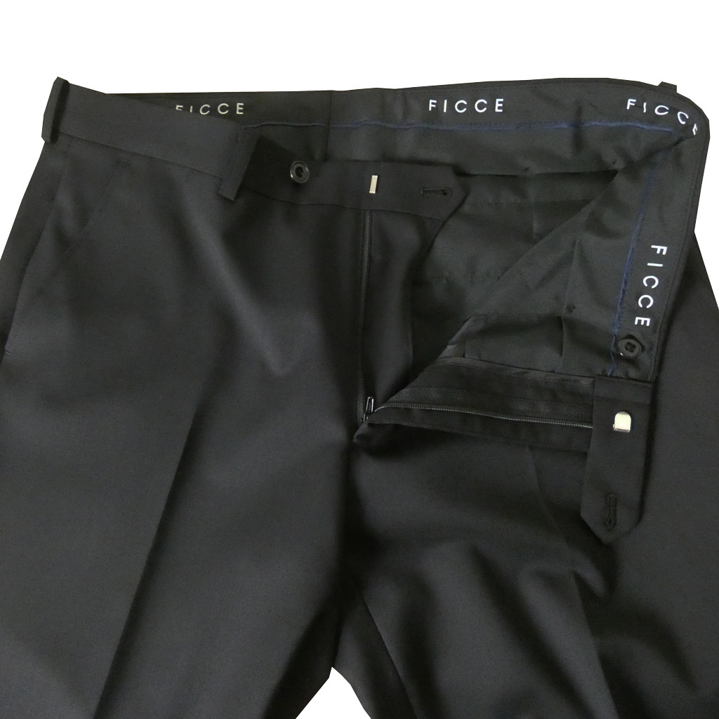 【お取り寄せ商品】FICCE（フィッチェ）春夏秋 スリーピース スーツ ブラック 黒無地 0709　Y3 Y4 Y5 Y6 Y7 Y8 A4 A5 A6 A7 A8 AB4 AB5 AB6 AB7 AB8 BB5 BB6 BB7 BB8