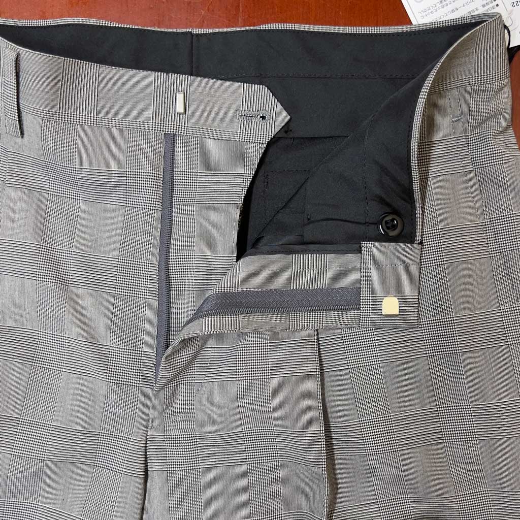 OXFORD CLASSIC スラックス メンズ 春夏秋 ウォッシャブル パンツ ワンタック ウール混  グレンチェック 0108 76cm 79cm 82cm 85cm 88cm 91cm 94cm 97cm 110cm