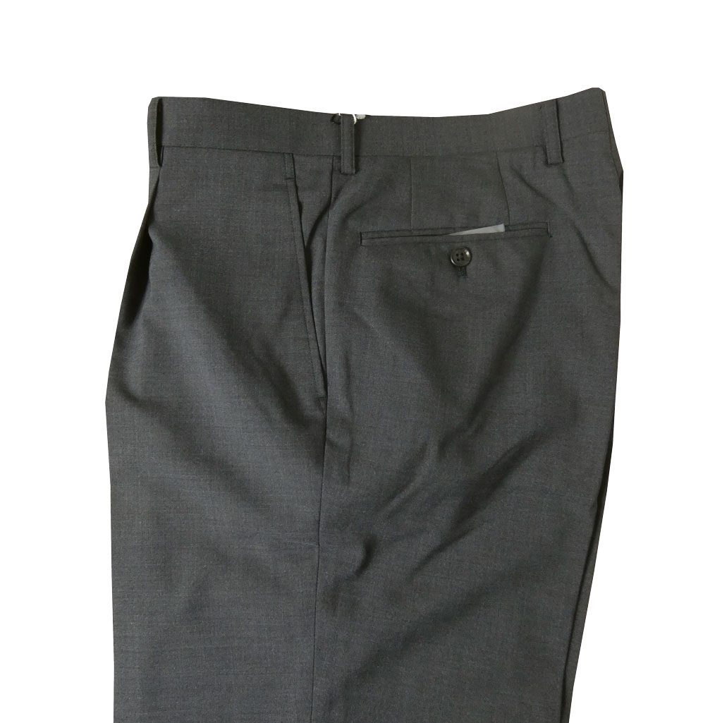 OXFORD CLASSIC スラックス メンズ 春夏秋 ウォッシャブル パンツ ワンタック ウール混 チャコールグレー無地  0218  76cm 79cm 82cm 85cm 88cm 91cm 94cm 97cm 100cm 105cm 110cm