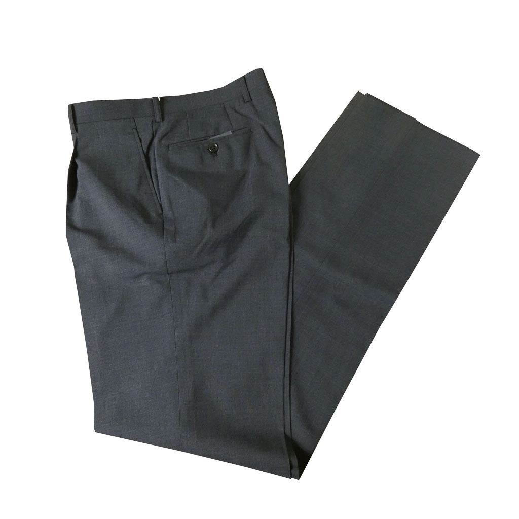 OXFORD CLASSIC スラックス メンズ 春夏秋 ウォッシャブル パンツ ワンタック ウール混 チャコールグレー無地  0218  76cm 79cm 82cm 85cm 88cm 91cm 94cm 97cm 100cm 105cm 110cm