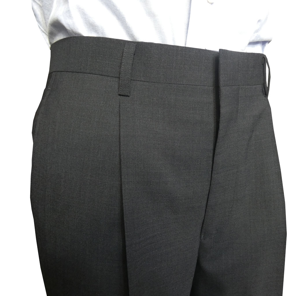 OXFORD CLASSIC スラックス メンズ 春夏秋 ウォッシャブル パンツ ワンタック ウール混 チャコールグレー無地  0218  76cm 79cm 82cm 85cm 88cm 91cm 94cm 97cm 100cm 105cm 110cm