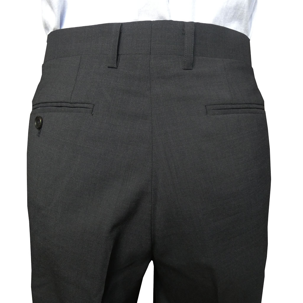 OXFORD CLASSIC スラックス メンズ 春夏秋 ウォッシャブル パンツ ワンタック ウール混 チャコールグレー無地  0218  76cm 79cm 82cm 85cm 88cm 91cm 94cm 97cm 100cm 105cm 110cm