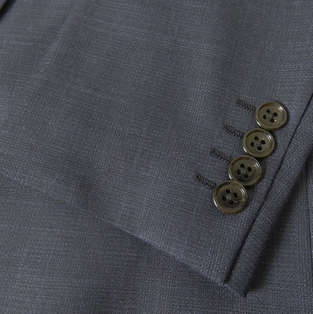 【お取り寄せ商品】Loro Piana（ロロピアーナ）春夏秋 スーツ ネイビーシャドーチェック 1513 　AB5 AB6 AB7