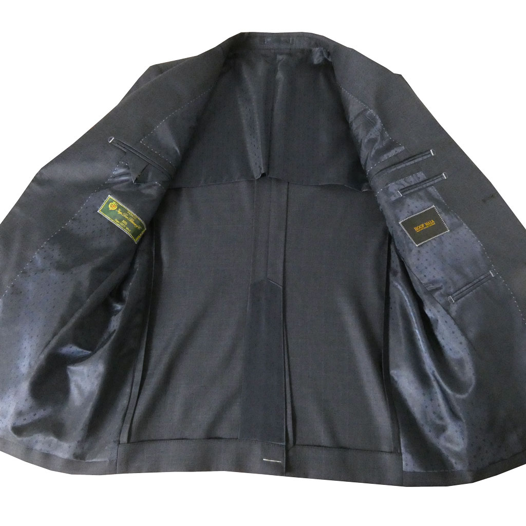【お取り寄せ商品】Loro Piana（ロロピアーナ）春夏秋 スーツ ネイビーシャドーチェック 1513 　AB5 AB6 AB7