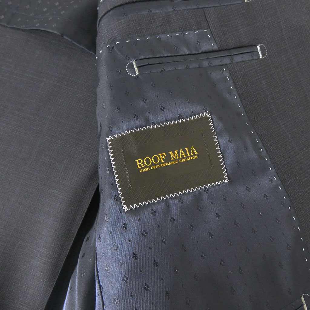 【お取り寄せ商品】Loro Piana（ロロピアーナ）春夏秋 スーツ ネイビーシャドーチェック 1513 　AB5 AB6 AB7