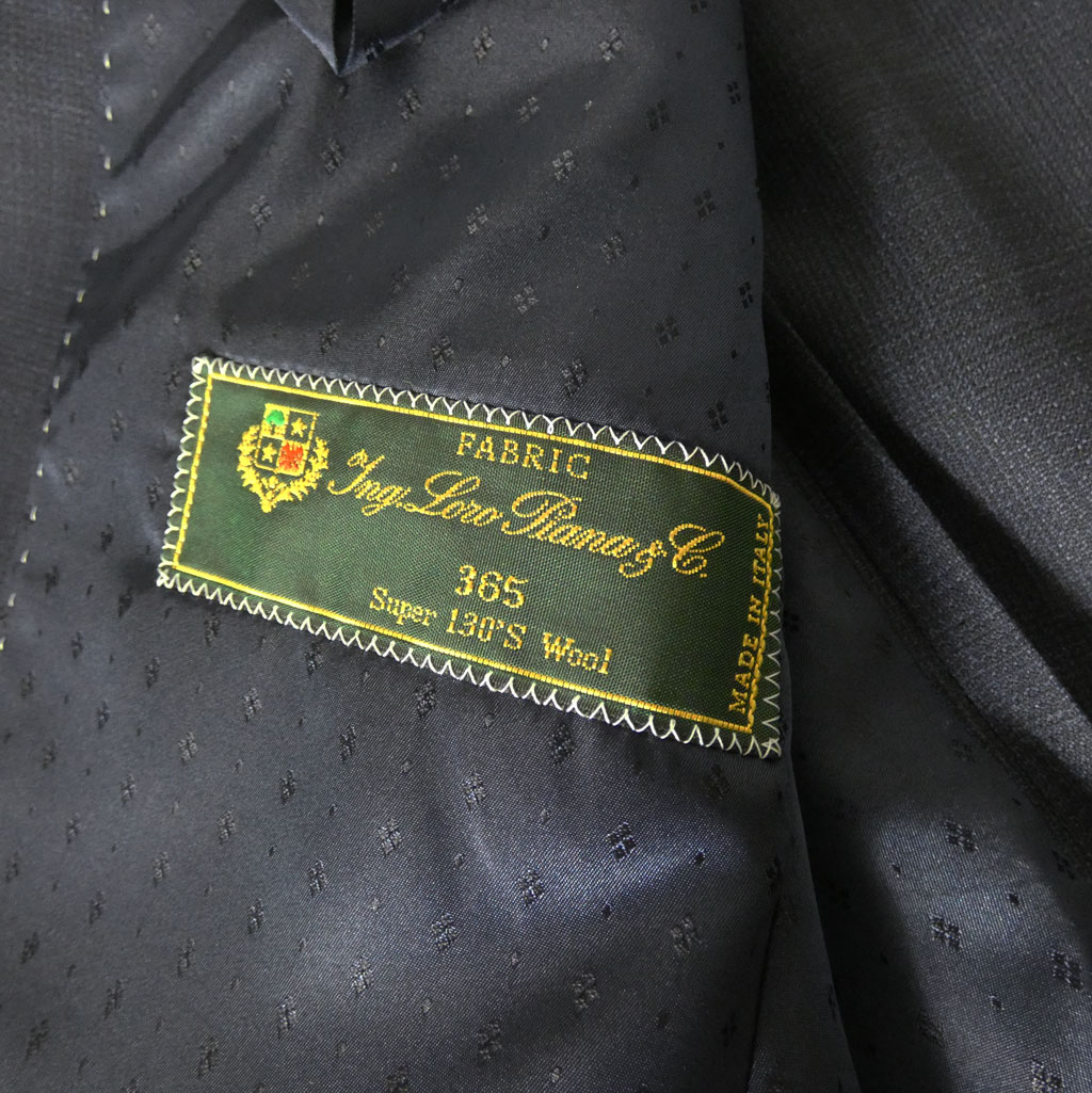 【お取り寄せ商品】Loro Piana（ロロピアーナ）春夏秋 スーツ ネイビーシャドーチェック 1513 　AB5 AB6 AB7