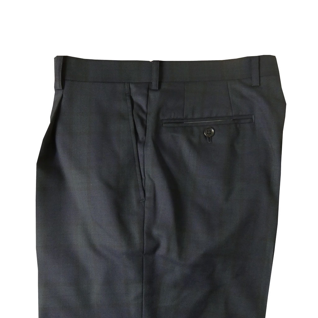 OXFORD CLASSIC スラックス メンズ 春夏秋 ウォッシャブル パンツ ワンタック ウール混 ブラックウォッチ  0078  76cm 79cm 82cm 85cm 88cm 91cm 94cm 97cm 100cm 105cm 110cm