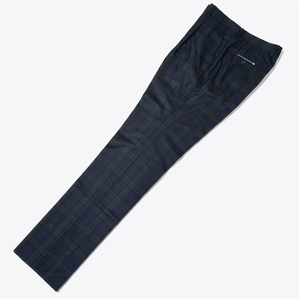 OXFORD CLASSIC スラックス メンズ 春夏秋 ウォッシャブル パンツ ワンタック ウール混 ブラックウォッチ  0078 79cm 82cm 85cm 88cm 91cm 94cm 97cm 100cm 105cm 110cm
