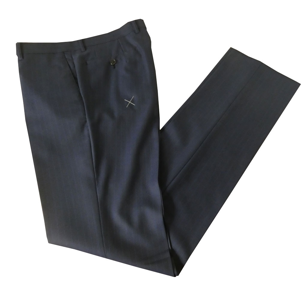 【お取り寄せ商品】エルメネジルド ゼニア(Ermenegildo Zegna) スーツ 春夏秋 メンズ シングルスーツ 2つボタン ビジネススーツ ネイビー ストライプ 1413 　AB5 AB6