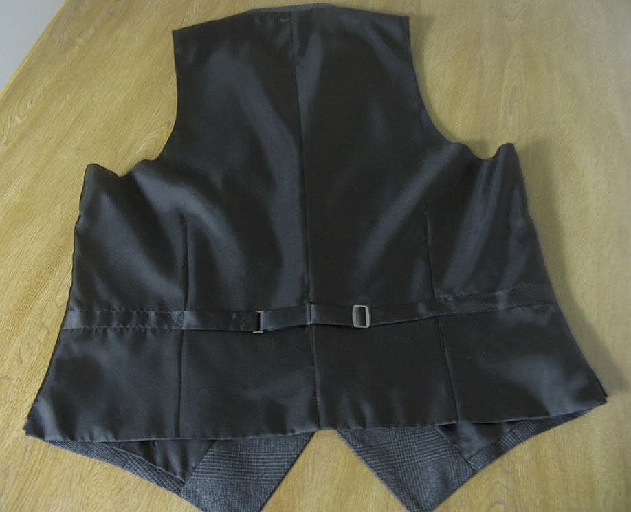 Theo Dore(セオドール) オッドベスト ジレ メンズ 秋冬春 ウール100％ グレンチェック チャコールグレー  A4