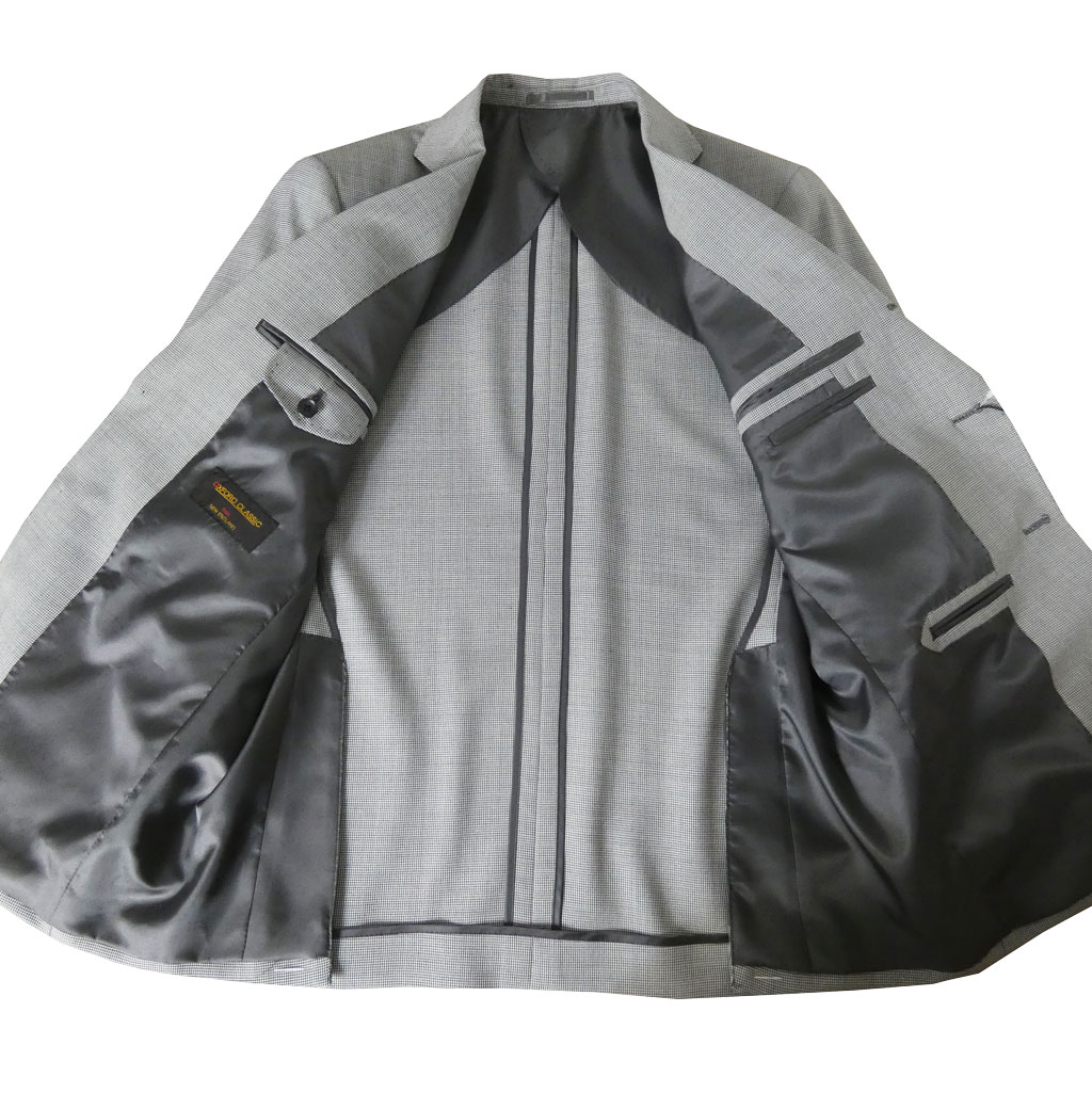 OXFORD CLASSIC 春夏 スリーピース 段返り3つボタン 英国調 スーツ メンズ チェンジポケット付 シングルスーツ ビジネス 千鳥格子 3908  AB3 AB4 AB5 AB6 AB7 AB8 BB5 BB6 BB7 BB8