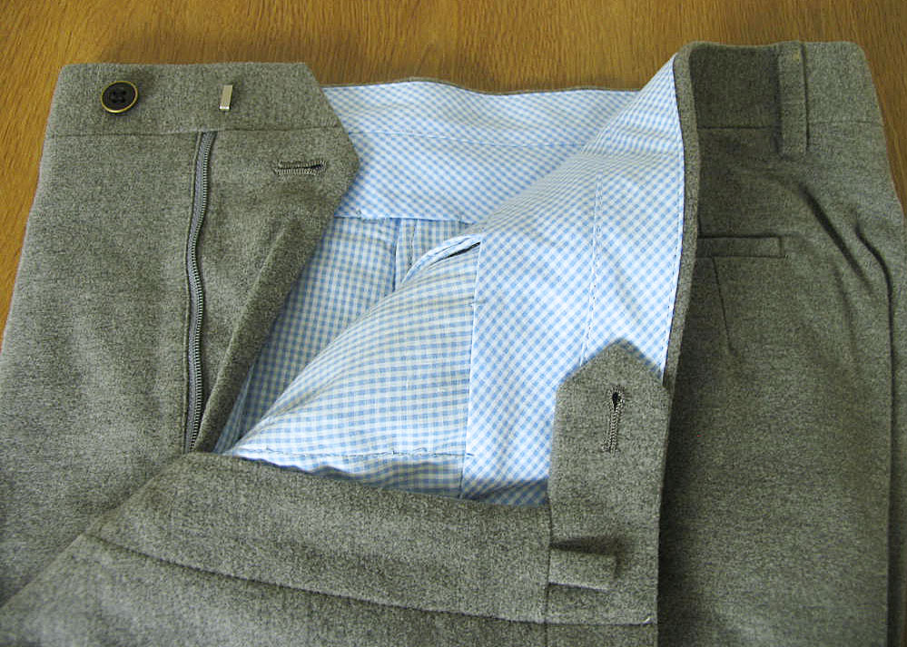 スラックス メンズ 秋冬 ノータック パンツ フランネル ハイバセロン (HAI-VASERON) 綿 コットン ミディアムグレー 7122 91cm