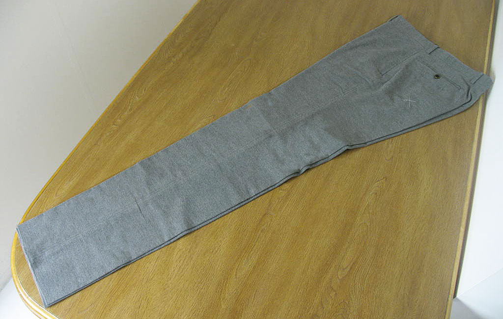 スラックス メンズ 秋冬 ノータック パンツ フランネル ハイバセロン (HAI-VASERON) 綿 コットン ミディアムグレー 7122 91cm