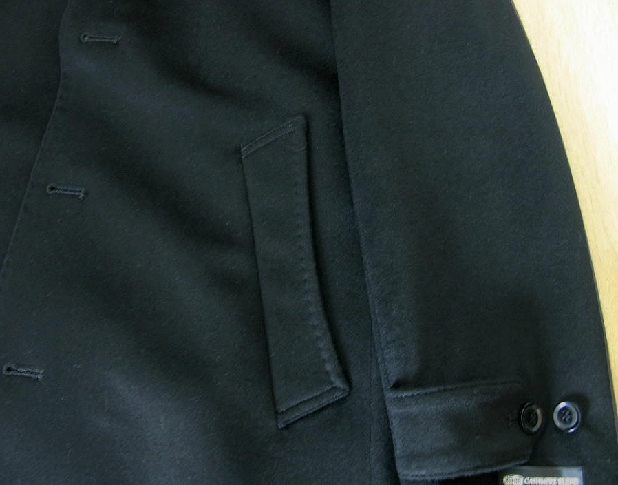 ROOF MAIA ハーフコート メンズ 秋冬物 カシミヤブレンド BLACK