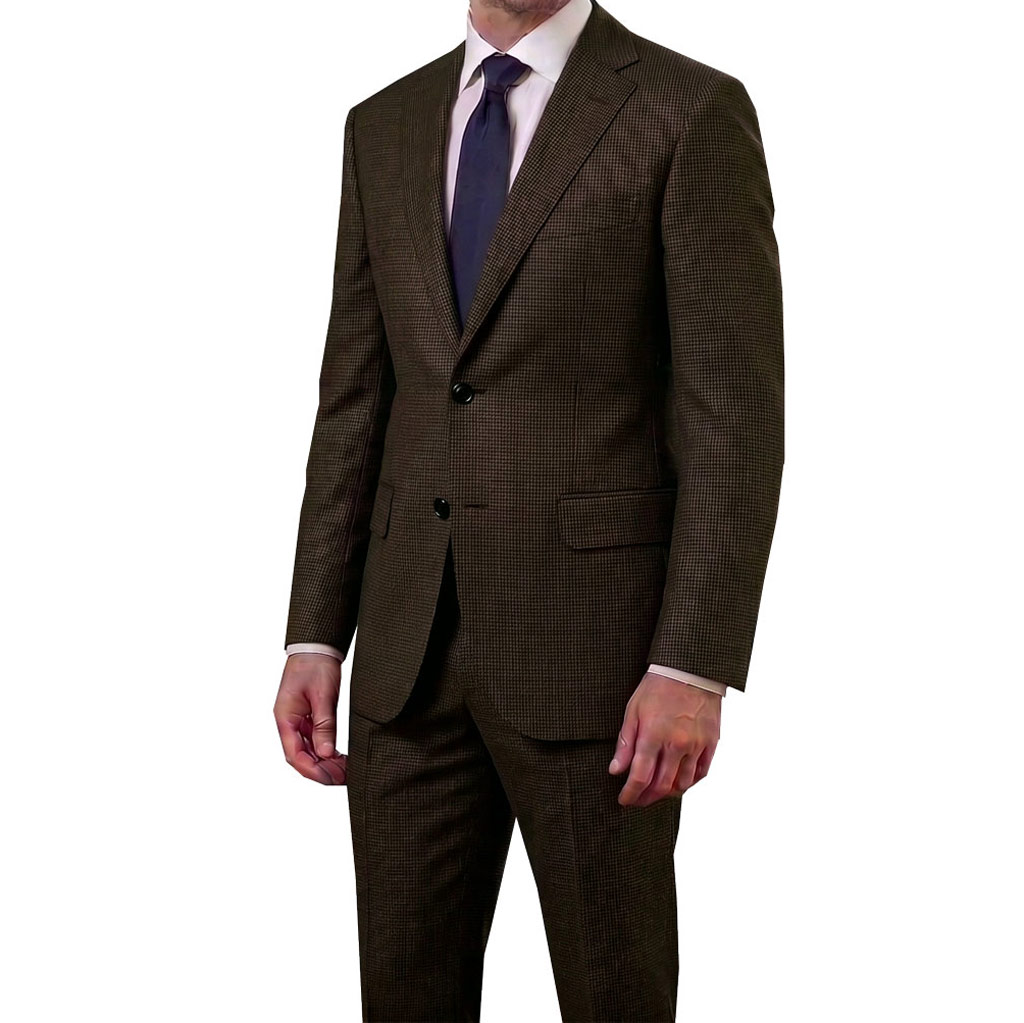 【お取り寄せ商品】エルメネジルド ゼニア(Ermenegildo Zegna) スーツ 春夏秋 メンズ シングルスーツ 2つボタン ビジネススーツ ダークブラウン系 1033 　AB5 AB6