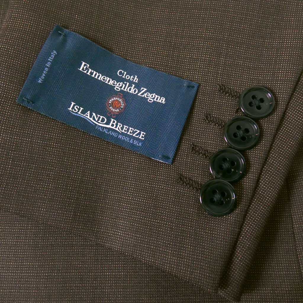 【お取り寄せ商品】エルメネジルド ゼニア(Ermenegildo Zegna) スーツ 春夏秋 メンズ シングルスーツ 2つボタン ビジネススーツ ダークブラウン系 1033 　AB5 AB6