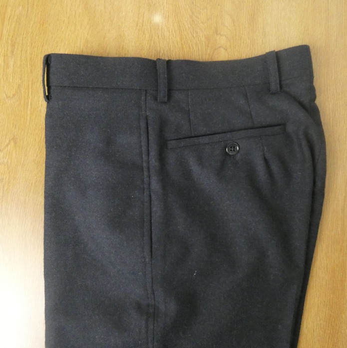 スラックス メンズ 秋冬 ノータック パンツ ストレッチ ウール混 ハイバセロン(HAI-VASERON) ネイビー 紺 9013 73cm 76cm 79cm