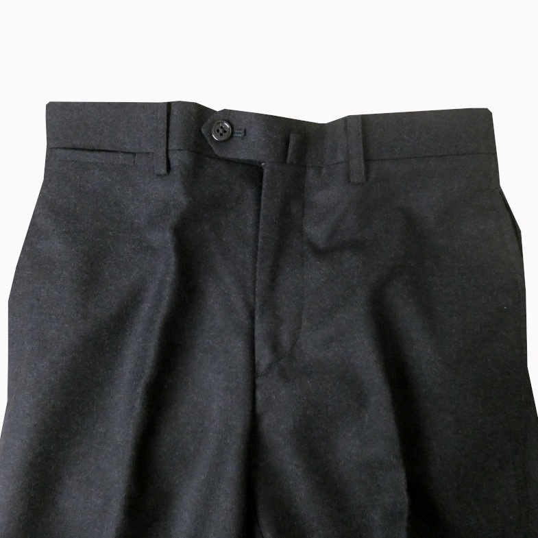 スラックス メンズ 秋冬 ノータック パンツ ストレッチ ウール混 ハイバセロン(HAI-VASERON) ネイビー 紺 9013 73cm 76cm 79cm