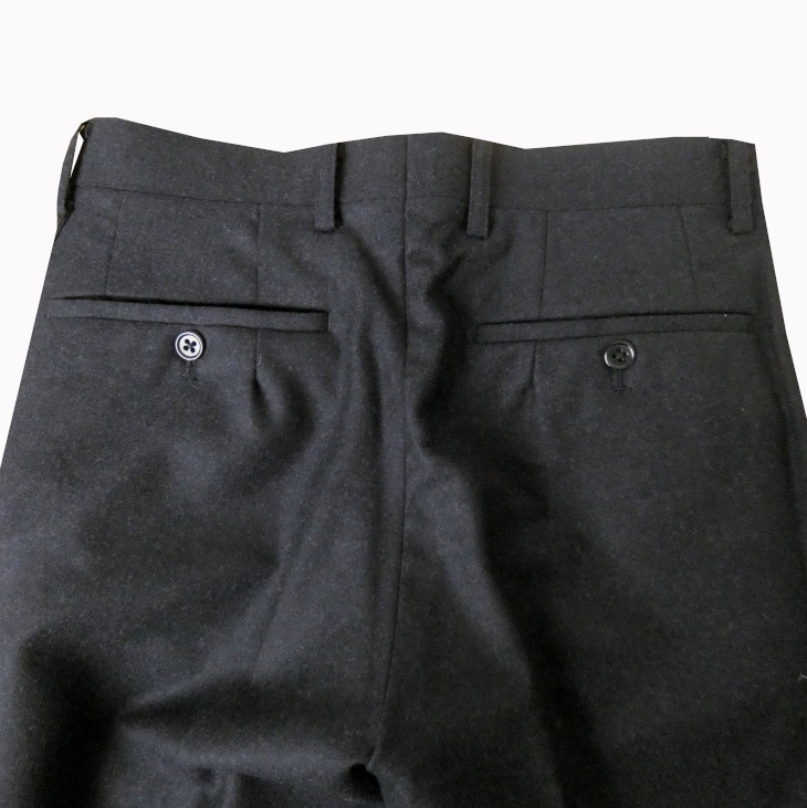 スラックス メンズ 秋冬 ノータック パンツ ストレッチ ウール混 ハイバセロン(HAI-VASERON) ネイビー 紺 9013 73cm 76cm 79cm