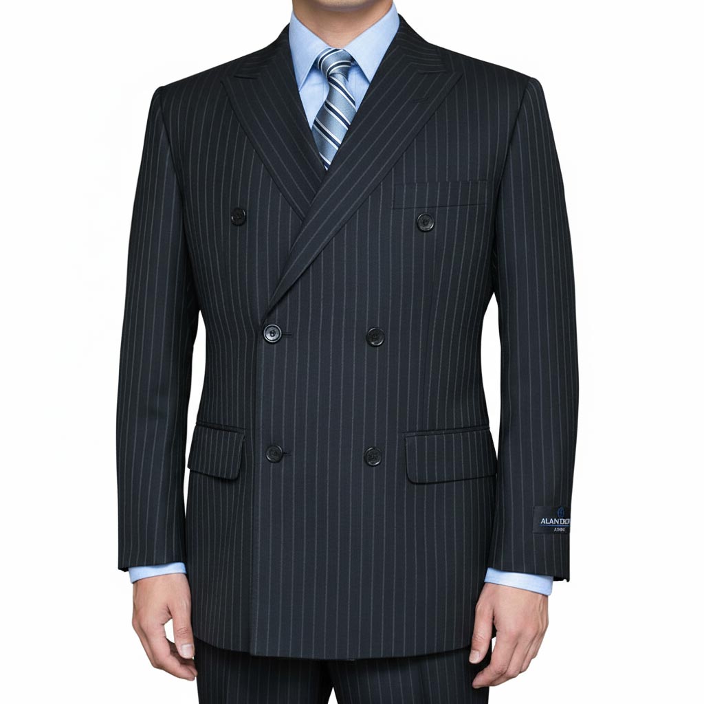 E868 M A4 クリスチャンディオール ストライプ ダブル スーツ