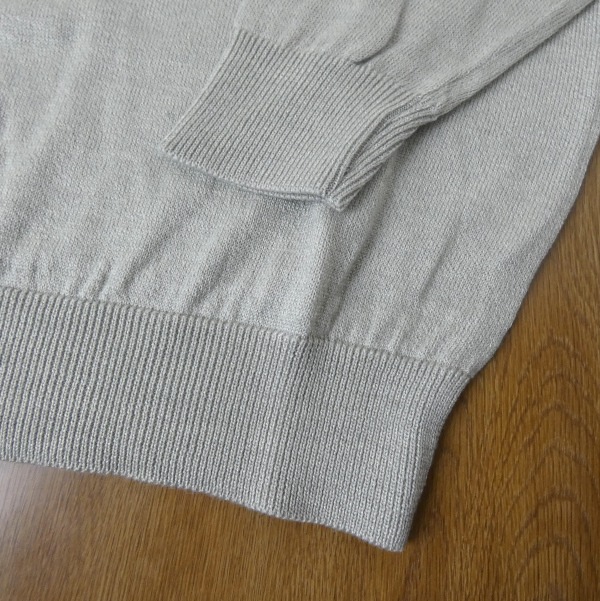 BON GIOVANE（ボンジョバネ）のVネックセーター ライトグレー  0312　L  LL