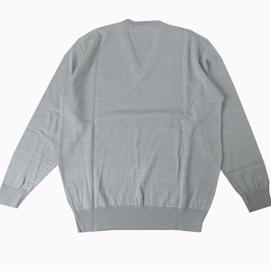 BON GIOVANE（ボンジョバネ）のVネックセーター ライトグレー  0312　L  LL