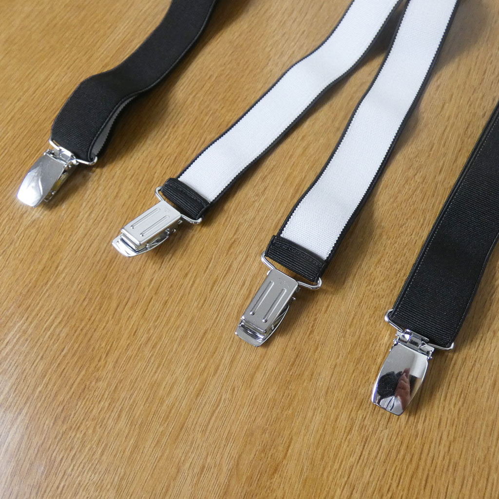 レンタル落ち タキシード・モーニング共用のサスペンダー黒  M  L