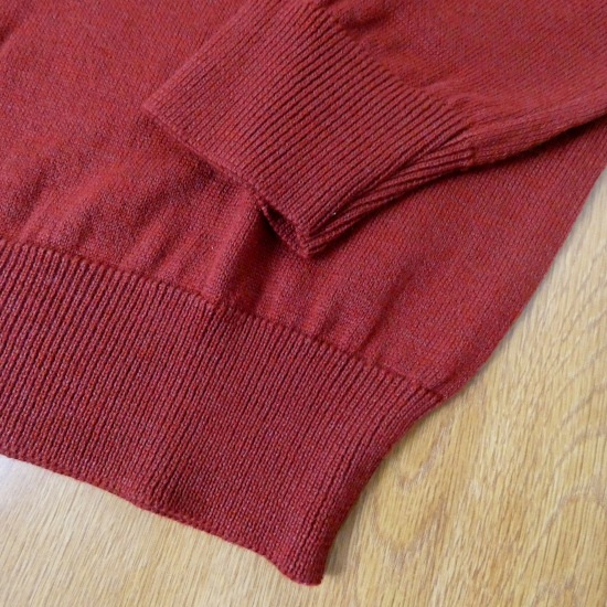 BON GIOVANE（ボンジョバネ）のVネックセーター ワインレッド  0366　L  LL