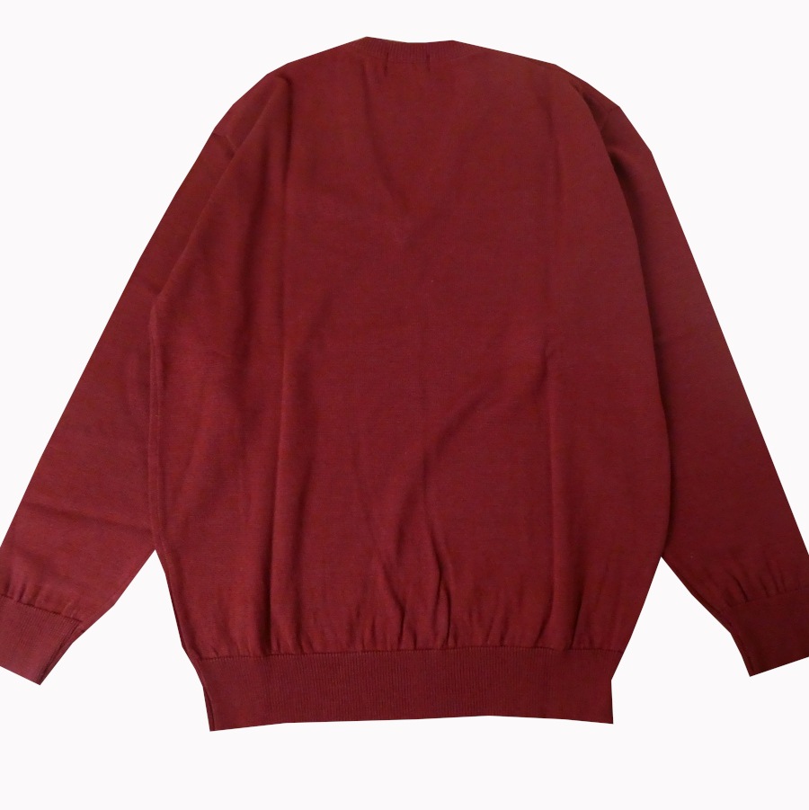 BON GIOVANE（ボンジョバネ）のVネックセーター ワインレッド  0366　L  LL