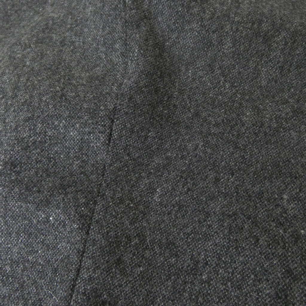 スラックス メンズ 秋冬春 ノータック パンツ ホームスパン ウール混 ハイバセロン (HAI-VASERON) チャコールグレー 0123  85cm