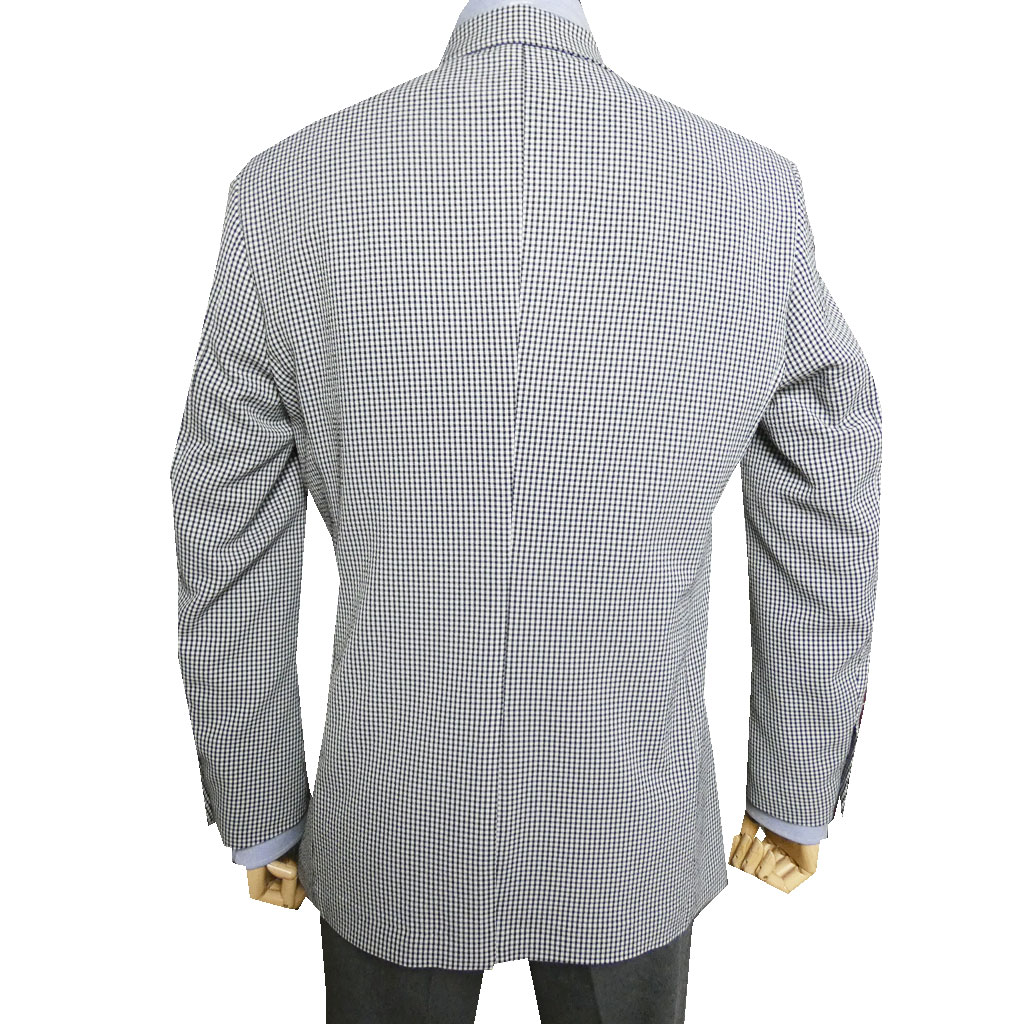 ジャケット メンズ 春夏 2つボタン シアサッカー ハイバセロン (HAI-VASERON) ギンガムチェック 2102 Sサイズ