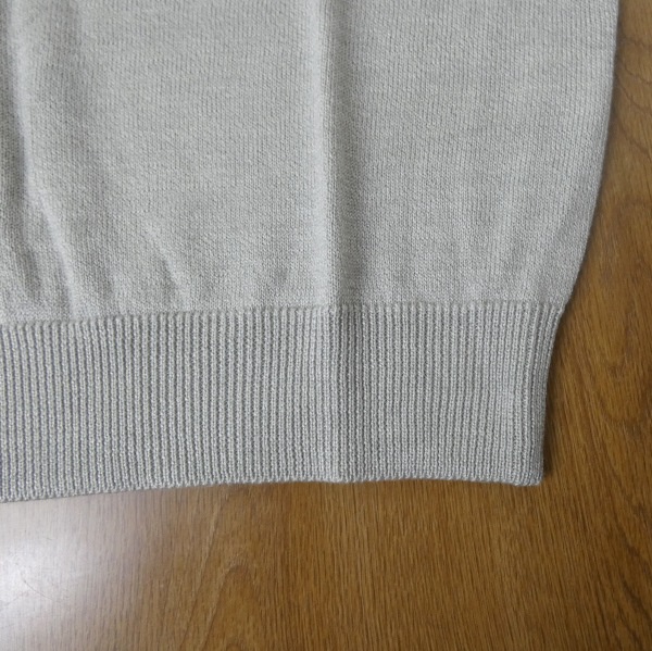 BON GIOVANE（ボンジョバネ）のVネック ニットベスト ライトグレー 0112　L
