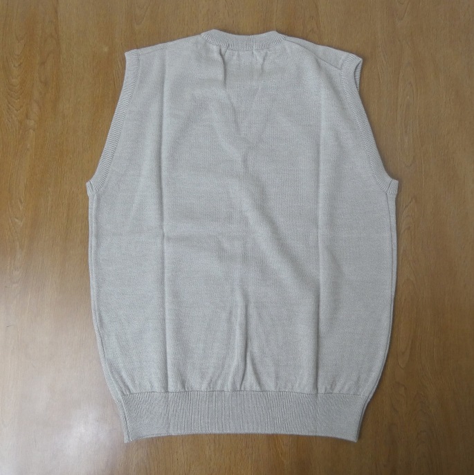 BON GIOVANE（ボンジョバネ）のVネック ニットベスト ライトグレー 0112　L