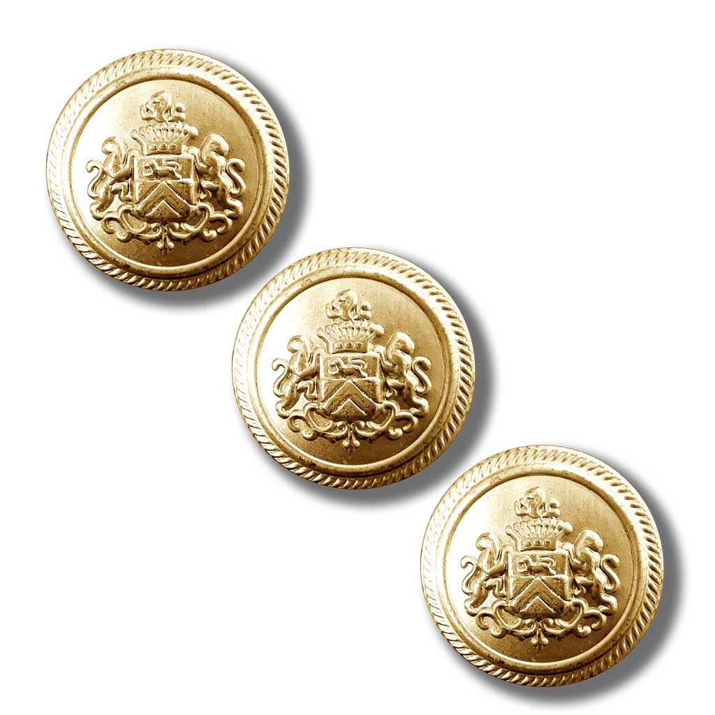 ブレザー・ジャケット用替え金ボタン メンズ 大=直径2cm ×3個セット